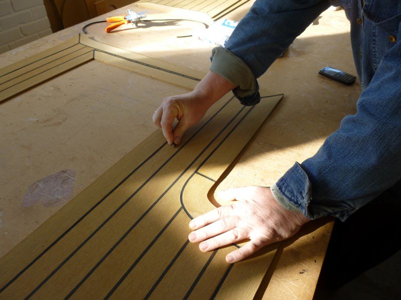 Deckfab express synthetic teak deck panels