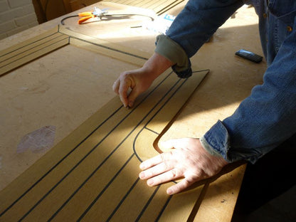 Deckfab express synthetic teak deck panels