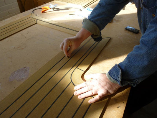 Deckfab express synthetic teak deck panels